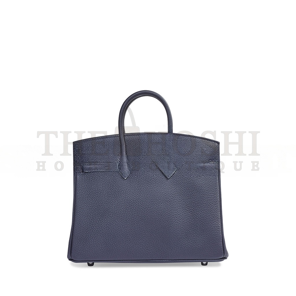 H**me5 BIRKIN 30 TOGO LEATHER MIDNIGHT BLUE POPPY ORANGE SILVER BUCKLE BAG 454074 (30*23*15cm) Master Quality